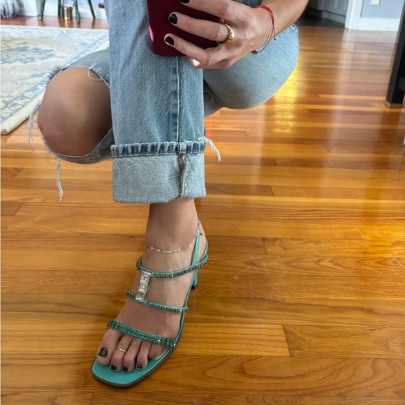 Escada Crystal Slingback Sandals - Picture 5 of 6